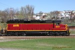 Allegheny Valley Railroad, AVR 3004, ex-KCS SD45 rebuilt as an SD40-3r, at Everson, Pennsylvania. March 27, 2012. 
